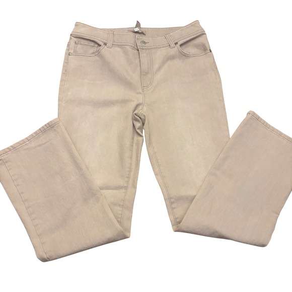 Chicos | Women's Size 1 Short | Bootcut Jeans | Size 1 | Beige | Stretch - Picture 1 of 10